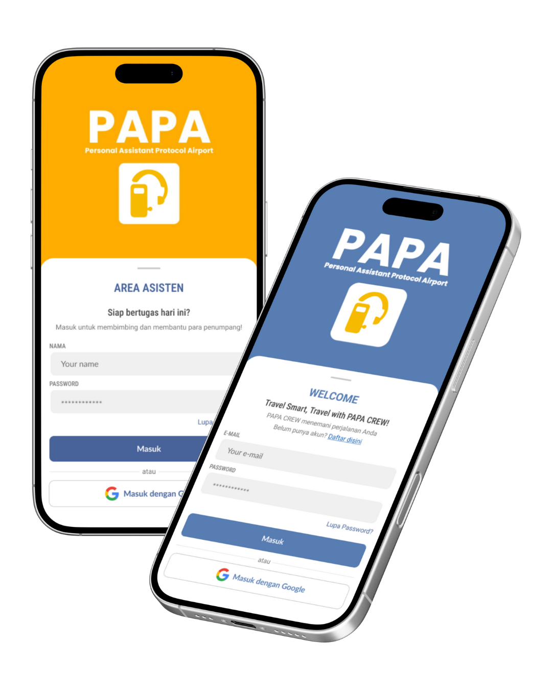 PAPA App mockup